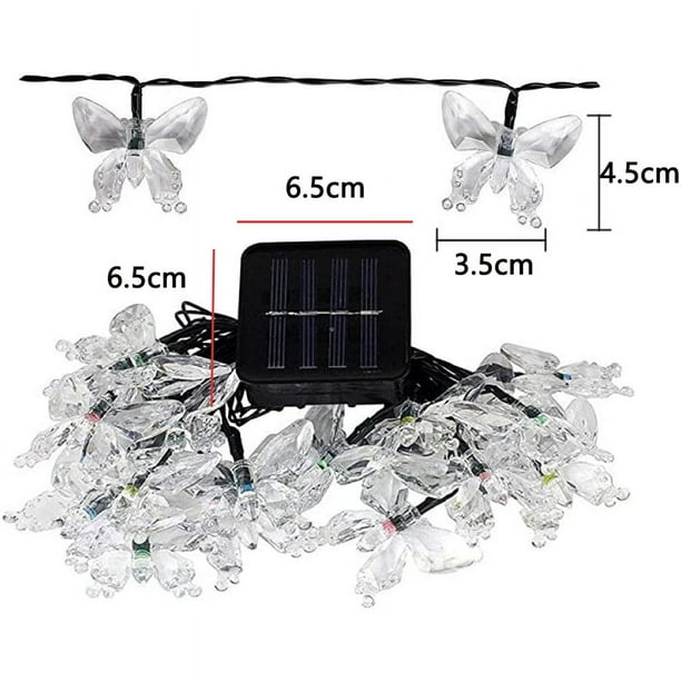 LUCES DE MARIPOSA CON PANEL SOLAR