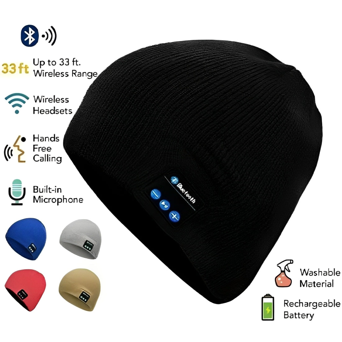 GORRO CON BLUETOOTH