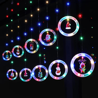 CORTINA RGB 10 AROS NAVIDEÑOS