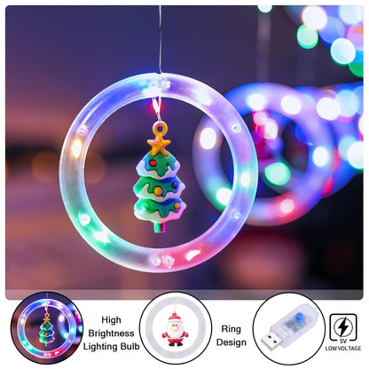 CORTINA RGB 10 AROS NAVIDEÑOS