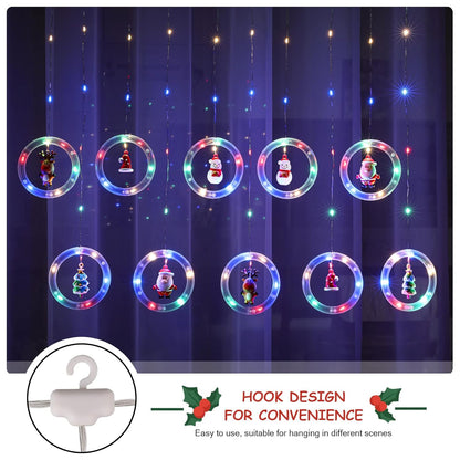 CORTINA RGB 10 AROS NAVIDEÑOS