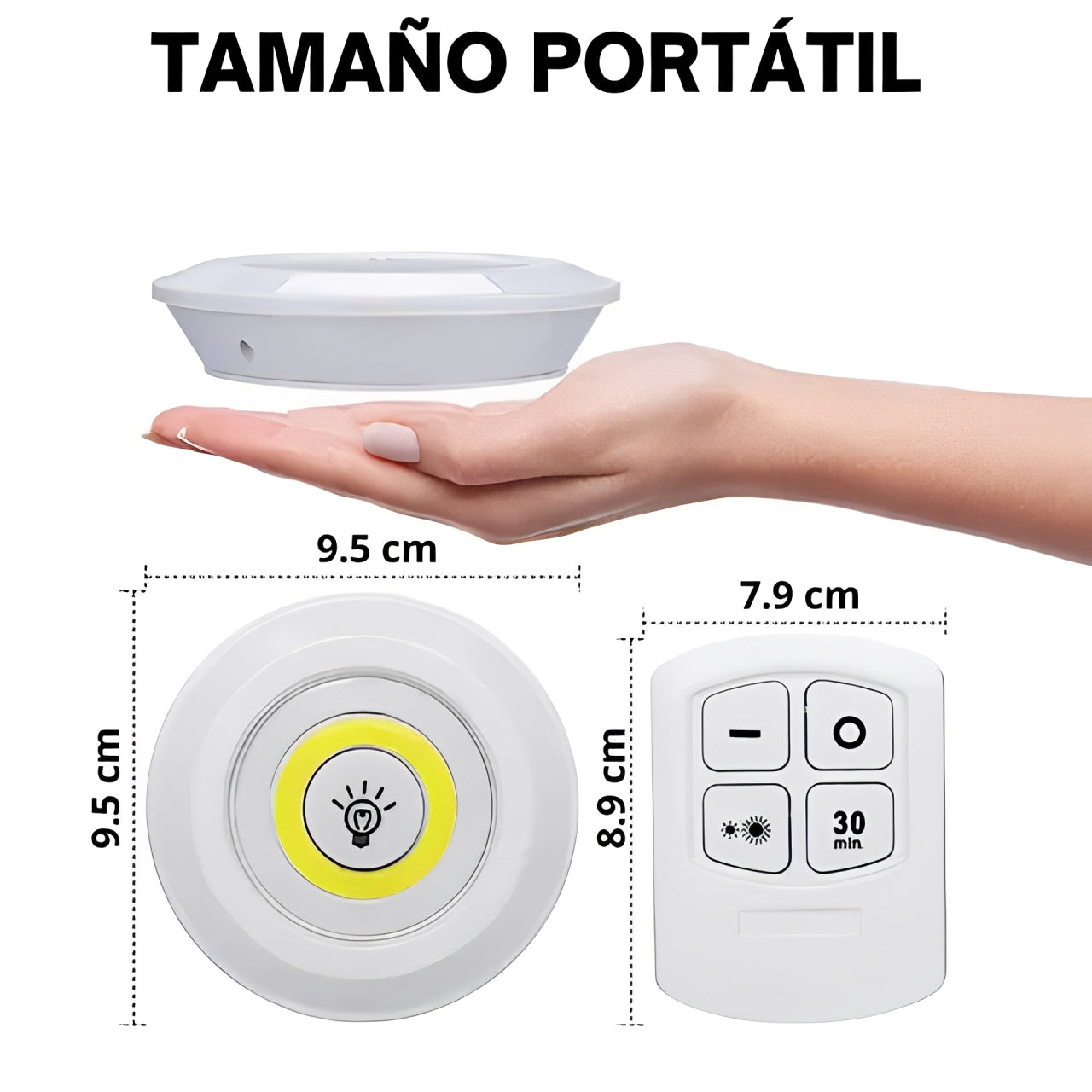 SET DE 3 LUCES LED CON CONTROL REMOTO