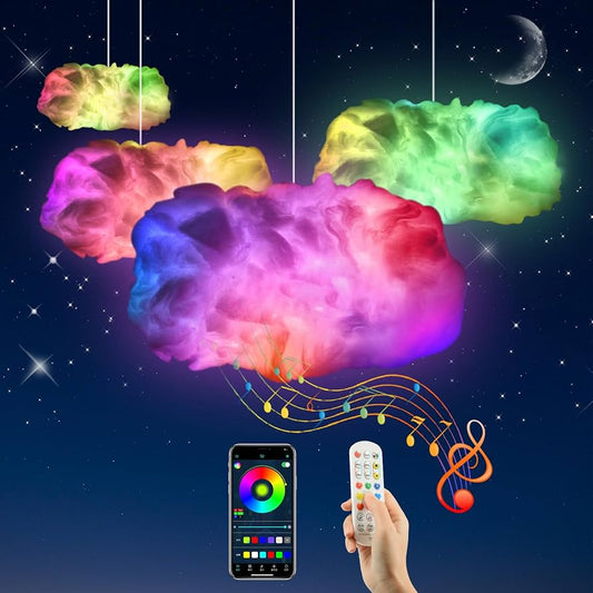 LÁMPARA PARLANTE RGB DE NUBE A BLUETOOTH