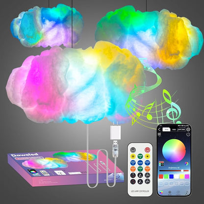 LÁMPARA PARLANTE RGB DE NUBE A BLUETOOTH